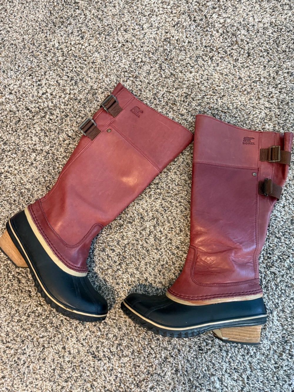 SOREL Slimpack Riding Tall II Shell Boots Equestrian Waterproof Leather 7.5